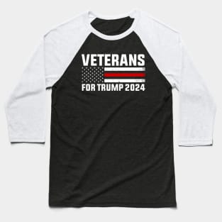 Veterans for Trump 2024 Baseball T-Shirt